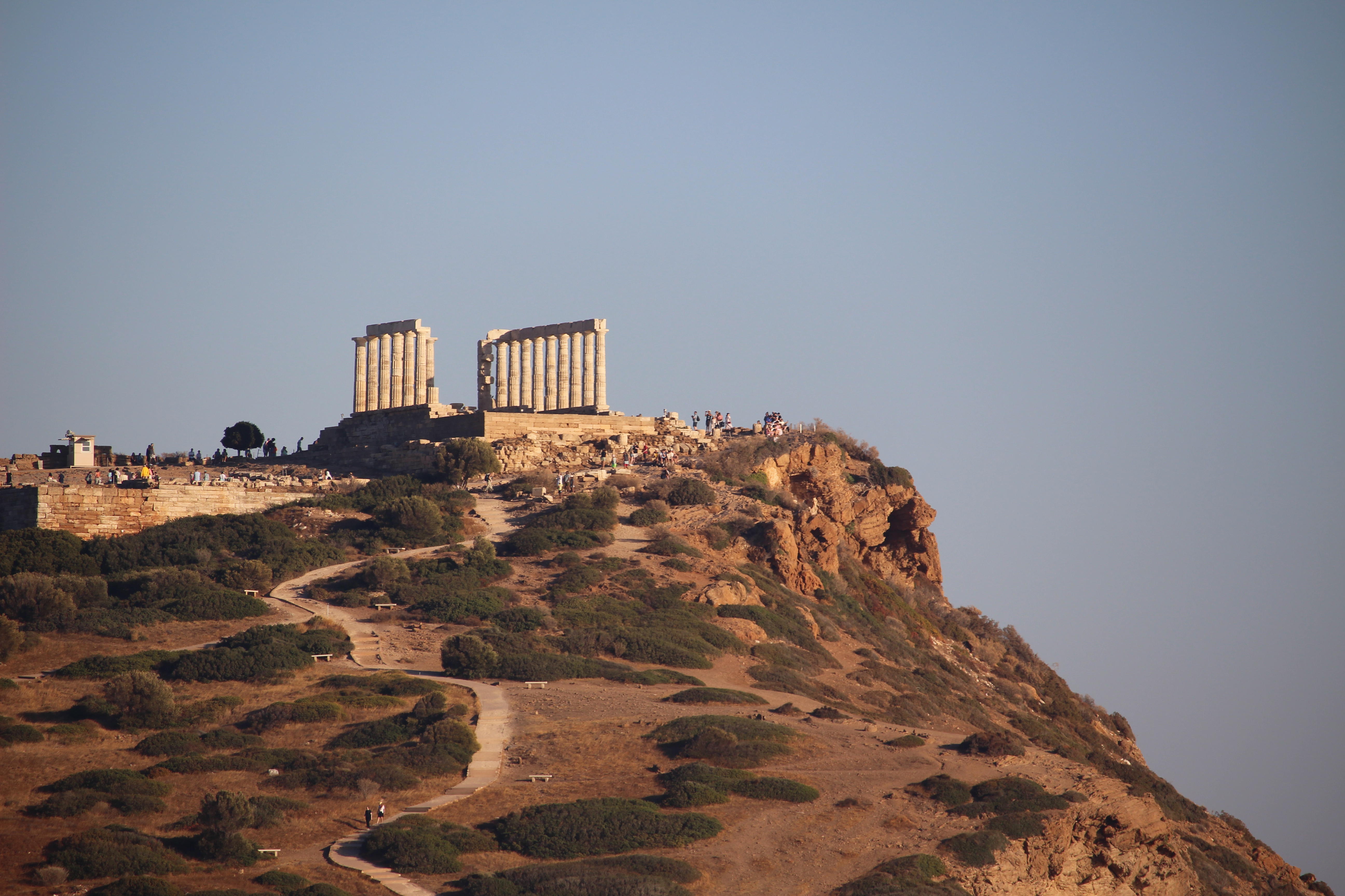 The Temple of Poseidon on the hill